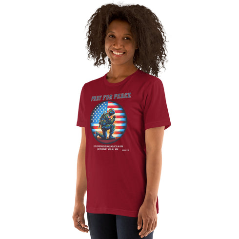 Pray for Peace Christian Bible Verse T-Shirt